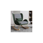 LSLYTQ Indoor Glider Rocker Chair - Comfortable Recliner Sofa Chair for Living Room - Upholstered Accent Rocking Chairs with Solid Wood Furniture