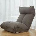Upholstery Chair Adjustable Floor Chair for Window Lounge Chaise Backrest 14-Position Folding Lazy Recliner (Dark Gray)