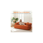CECER Convertible Futon Sofa Bed, Corduroy Sleeper Couch with Steel Frame