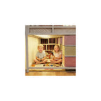 Low Loft Bed Twin Size with Stair,9 Drawers,Guardrail,LED Light,White