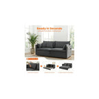 CECER Convertible Sleeper Sofa Bed, 3-in-1 Pull Out Couch, King, Dark Grey