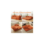 CECER Convertible Futon Sofa Bed, Corduroy Sleeper Couch with Steel Frame