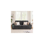 83" Couches for Living Room, Deep Seat Chenille Loveseat Sofa, Dark Grey