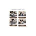 NAYA 106” Modular Sectional Sofa, Cloud Sectional Couch with Deep Seat, Modern Modular L-Shape Sofa Boneless Couch with Chaise for Living Room Bedroom (Grey, Right Facing Chaise)