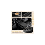 URRED Power Loveseat Recliner Sofa with Console, Wall Hugger Reclining Loveseat RV Couch with LED Light, 150° Zero Gravity Recliners Modular Couches for Living Room (Glossy Black, 68.1'' - 2 Seats)