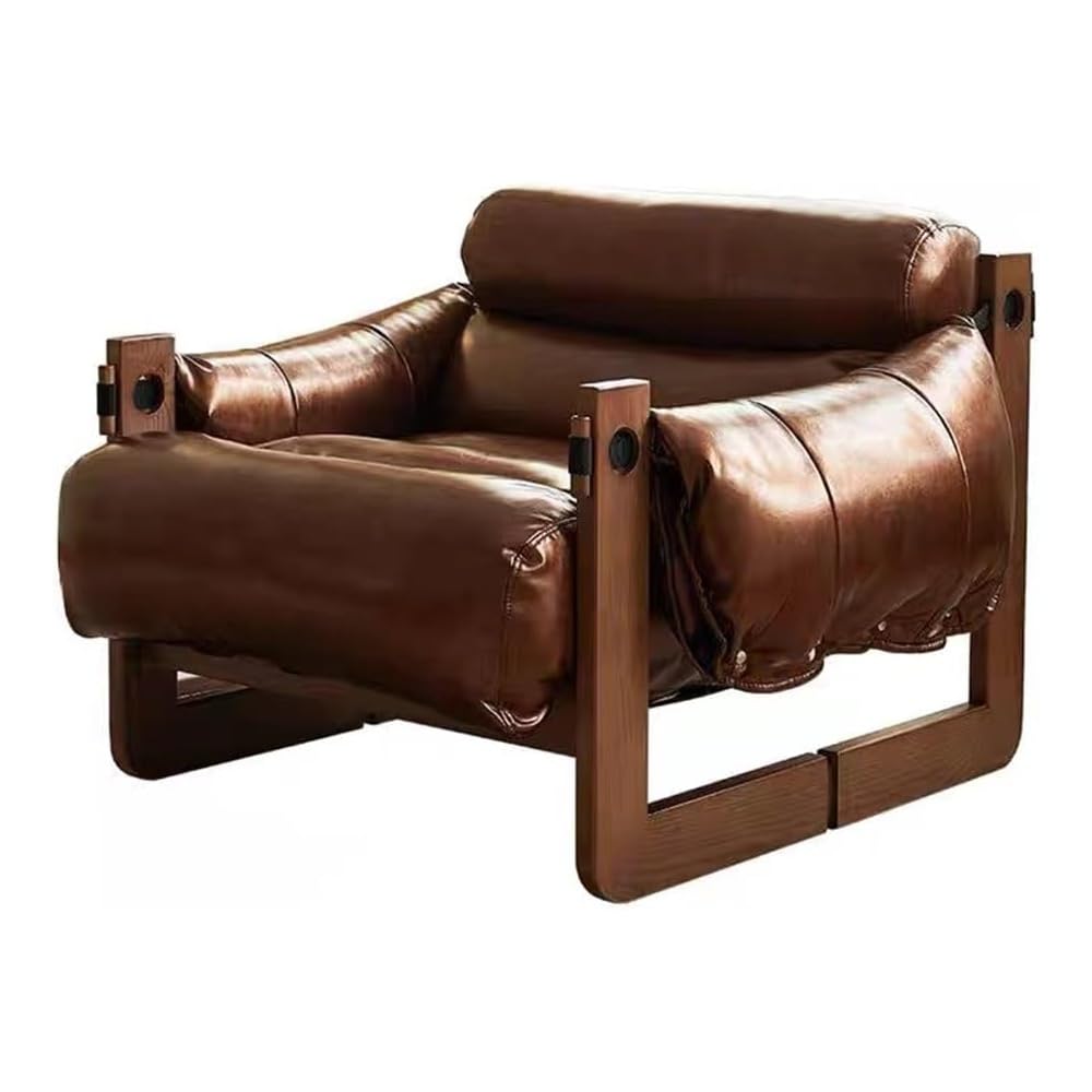 Single Sofa Lounge Chair Antique Solid Wood Household Balcony Chaise