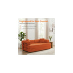 CECER Convertible Futon Sofa Bed, Corduroy Sleeper Couch with Steel Frame