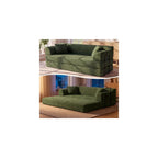 79" Futon Sofa Bed, Boneless Couches for Living Room |Olive Green