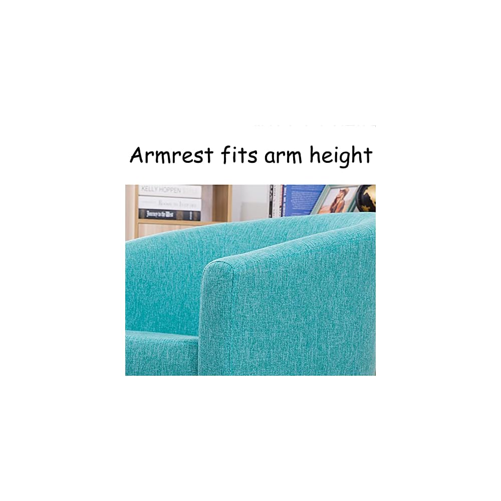 Accent Chair Living Room Chair Contemporary Lounge Sofa Chair Extra-Thick Comfortable Seat with Armrests Linen Home Office Bedroom Studio Sofa (White)