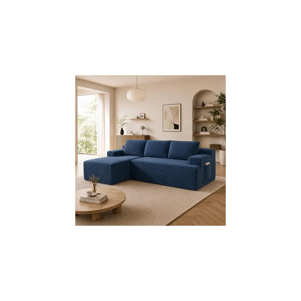 Boneless Couch Comfy Sectional Couches for Living Room,U Shaped Modular Cloud Couch Sofa, Minimalist Modular Sectional Sofa with Deep Seat