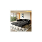 81.9" King Pull Out Sofa Bed,3-in-1 Convertible Sofa Bed with 3 Pillows & Golden Accent Detail Design, Modern Velvet 3-Seater Couch,for Small Space,Living Room,Apartment
