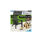 Acacia Wood Recliner Lounge Armrest Garden Deck Black