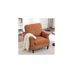 Accent Chair for Living Room, Modern Mid Century Reading Chair Armchair High Back Upholstered Armchair with Wooden Legs for Living Room Bedroom Office (LIGHTGREY, 1pcs)