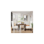 Andeworld Modern Loveseat Settee Bench Sofa Couch, Faux Leather,White