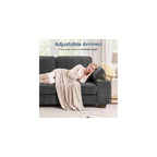 83" Couches for Living Room, Deep Seat Chenille Loveseat Sofa, Dark Grey
