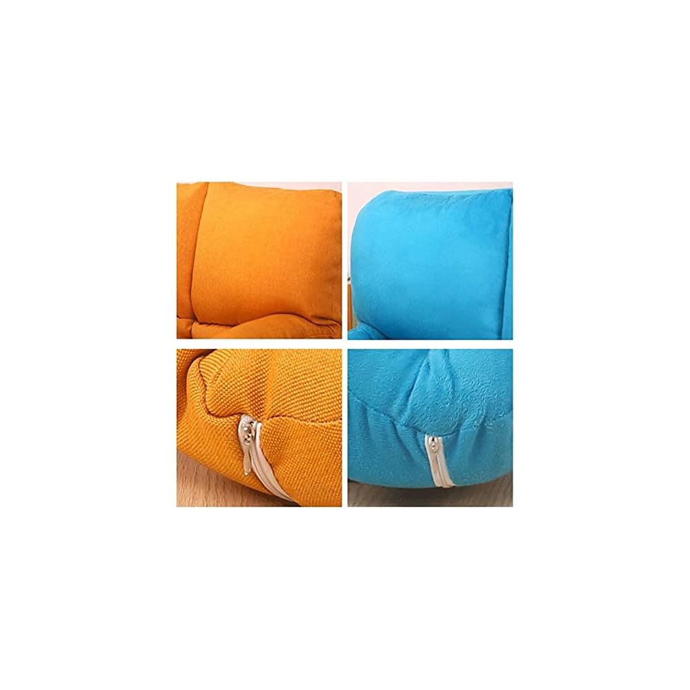Lazy Floor Sofa Chair Cushion with Armrest 6-Bad Request Adjustable Folding Tatami Seat Pads Sofa Couch Recliner with Zipper Remove Washable-red L92xw58cm