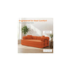 CECER Convertible Futon Sofa Bed, Corduroy Sleeper Couch with Steel Frame