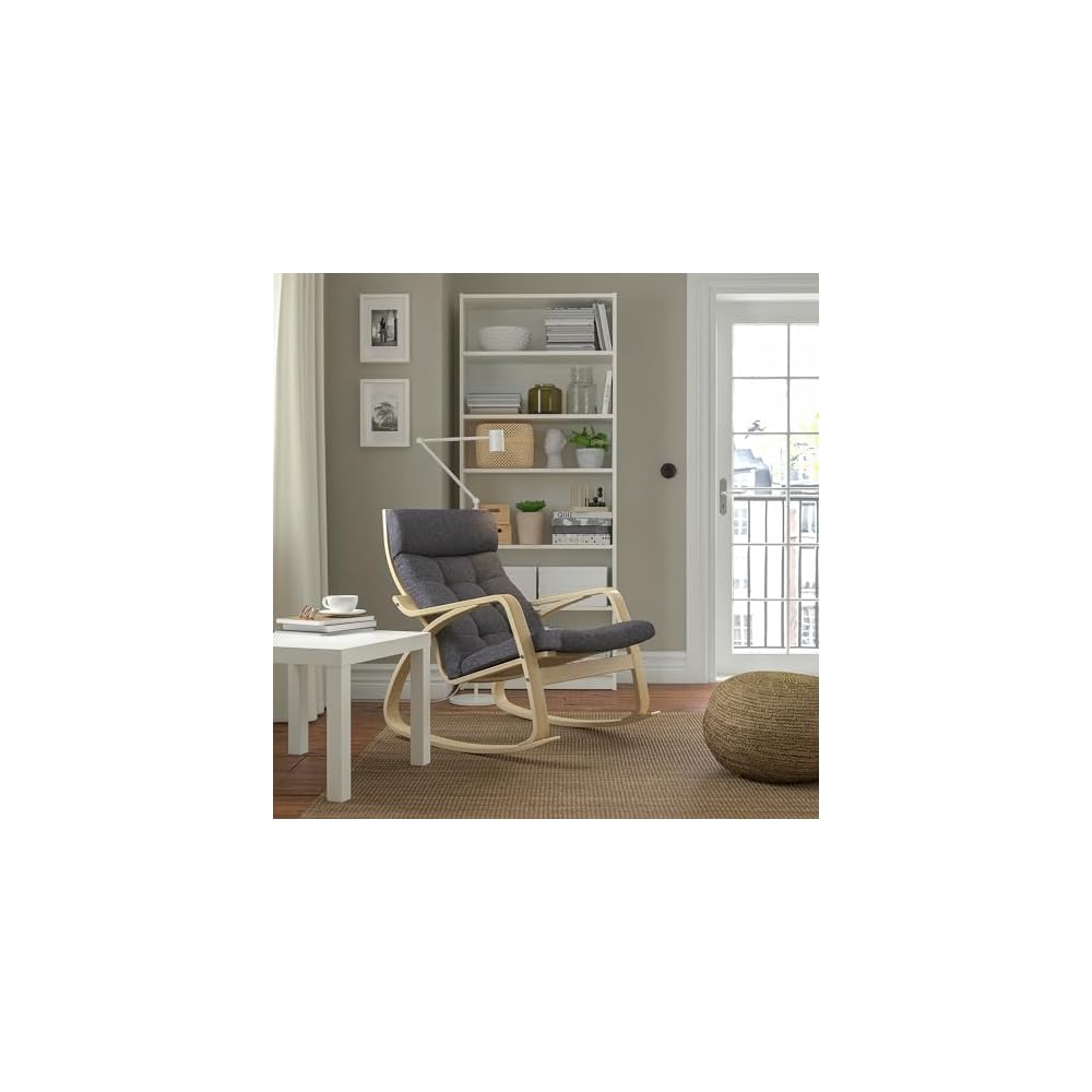 ProTuning POÄNG Rocking-chair, birch veneer/Gunnared dark grey
