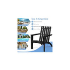 Acacia Wood Recliner Lounge Armrest Garden Deck Black