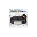 75'' Chenille Convertible Floor Couch, 2‑in‑1 Sleeper Sofa Bed