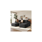Boneless Couch Comfy Sectional Couches for Living Room,U Shaped Modular Cloud Couch Sofa, Minimalist Modular Sectional Sofa with Deep Seat