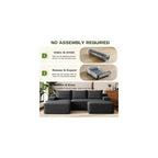 Boneless Couch Comfy Sectional Couches for Living Room,U Shaped Modular Cloud Couch Sofa, Minimalist Modular Sectional Sofa with Deep Seat