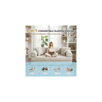 Biaco 78.8" Bouclé Modular Sofa Boneless Couches, No Assembly-Light Camel