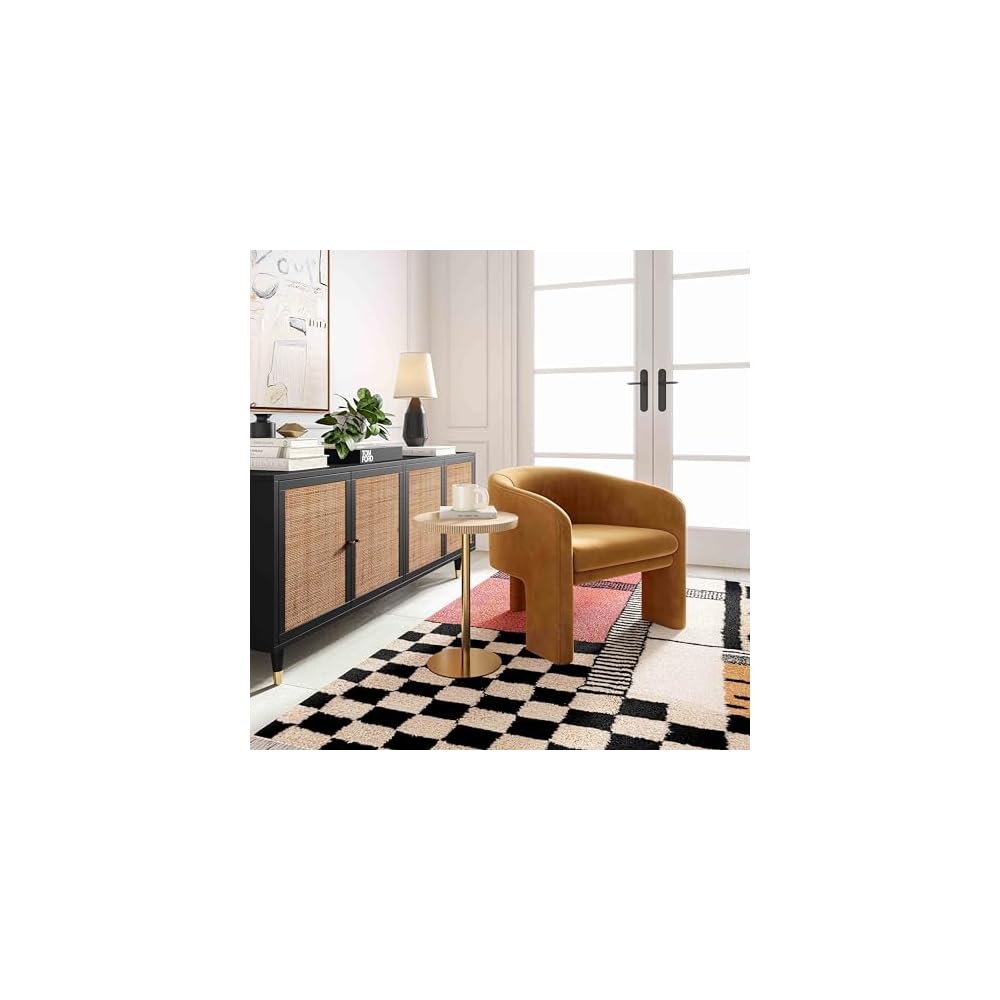 TOV Furniture Marla Cognac Velvet Accent Chair