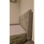 Furnify Full Cloud Bed Frame, Boneless Cushioned Foam Bed with Plush Fabric