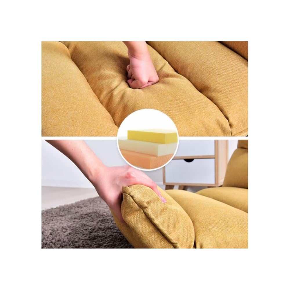LSLYTQ Floor Chair, Floor Sofa Chair Gaming Chair with 14 Adjustable Position, Padded Back Support Floor Cushioned Seat, Folding Lazy Chair Small Sofa for Meditation, Reading, Resting Meditation