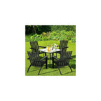 Acacia Wood Recliner Lounge Armrest Garden Deck Black