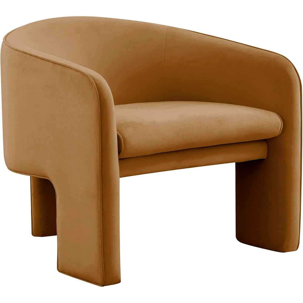 TOV Furniture Marla Cognac Velvet Accent Chair