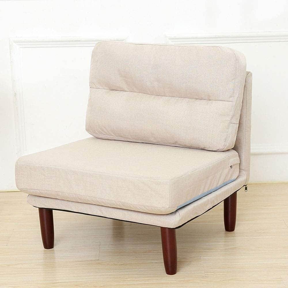 Sofa Chair Upholstered Wooden Lounge Chair Modern Comfy Furniture for Living Room Bedroom for Relaxing and Playing Games Watching TV Lazy Lounge Chair (Colour: Purple Size: Free Size) (Khaki Free Size