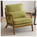 Premium Corduroy Accent Chairs Upholstered Arm Chair Solid Wood Comfy Reading Mid Century