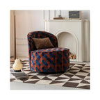 Modern Upholstered Accent Chair, Round Lounge Chair Velvet Fabric Armchai,r Single Sofa Chair for Living Room, Bedroom