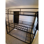 Mixcous Heavy Duty Triple Twin Size Bunk Bed, Twin Over Twin Over Twin