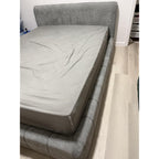 Furnify Full Cloud Bed Frame, Boneless Cushioned Foam Bed with Plush Fabric