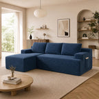 Boneless Couch Comfy Sectional Couches for Living Room,U Shaped Modular Cloud Couch Sofa, Minimalist Modular Sectional Sofa with Deep Seat