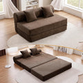 59" Convertible Sofa Bed, Boneless Sleeper Chair Couch bed with 2 Pillows