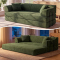 79" Futon Sofa Bed, Boneless Couches for Living Room |Olive Green