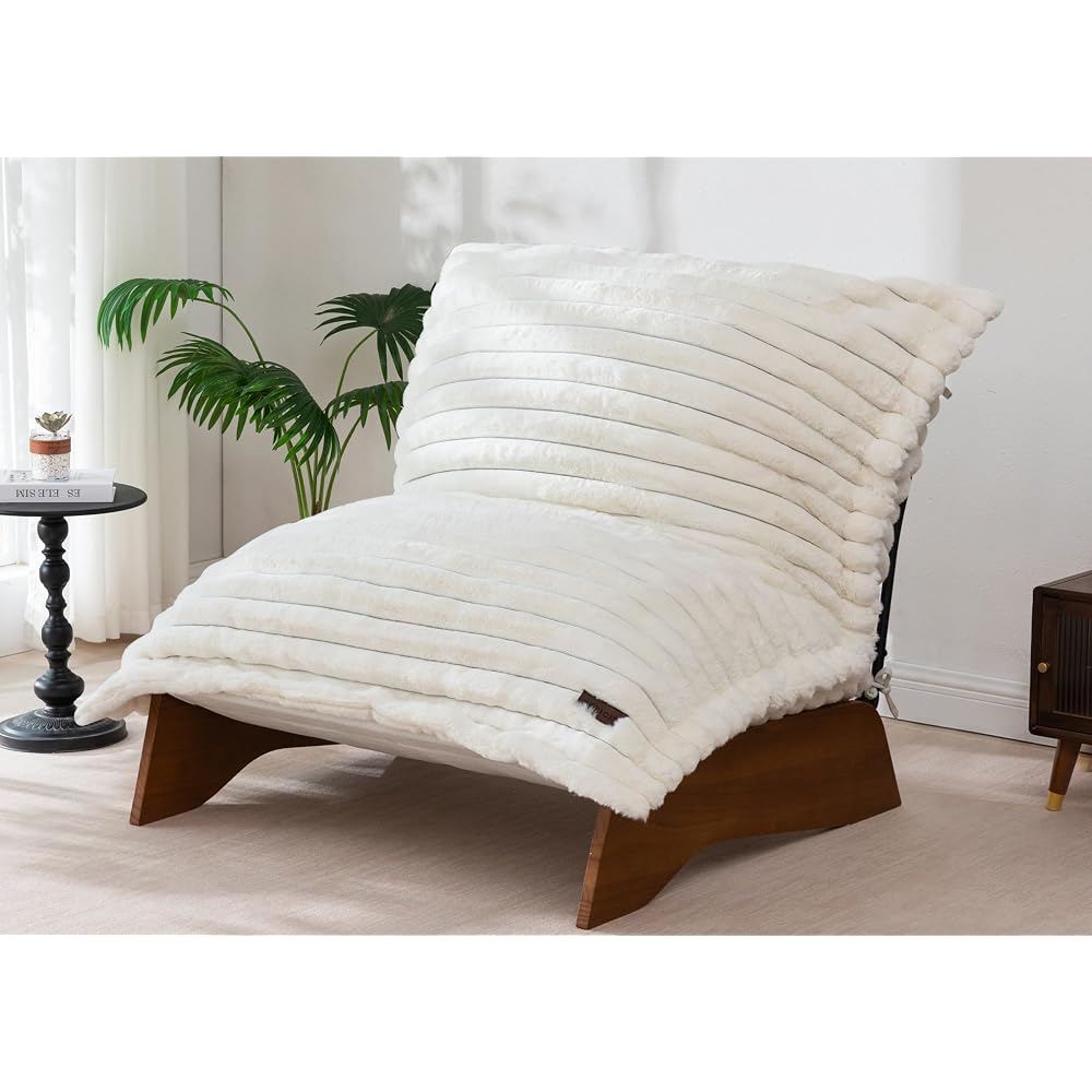 MAXYOYO Adjustable Living Room Chair, 3-Position Bean Bag Chair with Frame