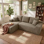 Boneless Couch Comfy Sectional Couches for Living Room,U Shaped Modular Cloud Couch Sofa, Minimalist Modular Sectional Sofa with Deep Seat